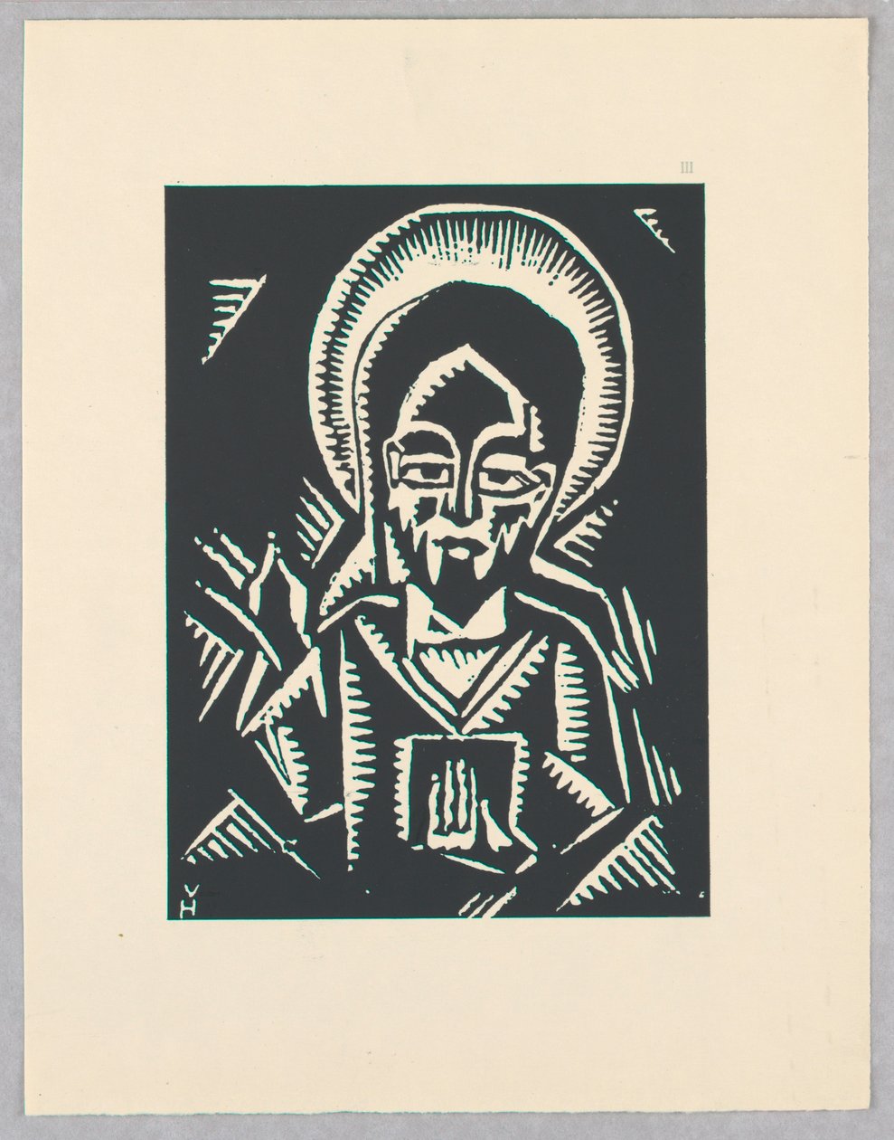 Print, Christos Zehajici, Christ, Plate III, Ethiopia, eller Christos, Madonna och Saints, som jag såg i belysningen av den gamla etiopiska Codex -portföljen av Unbekannt