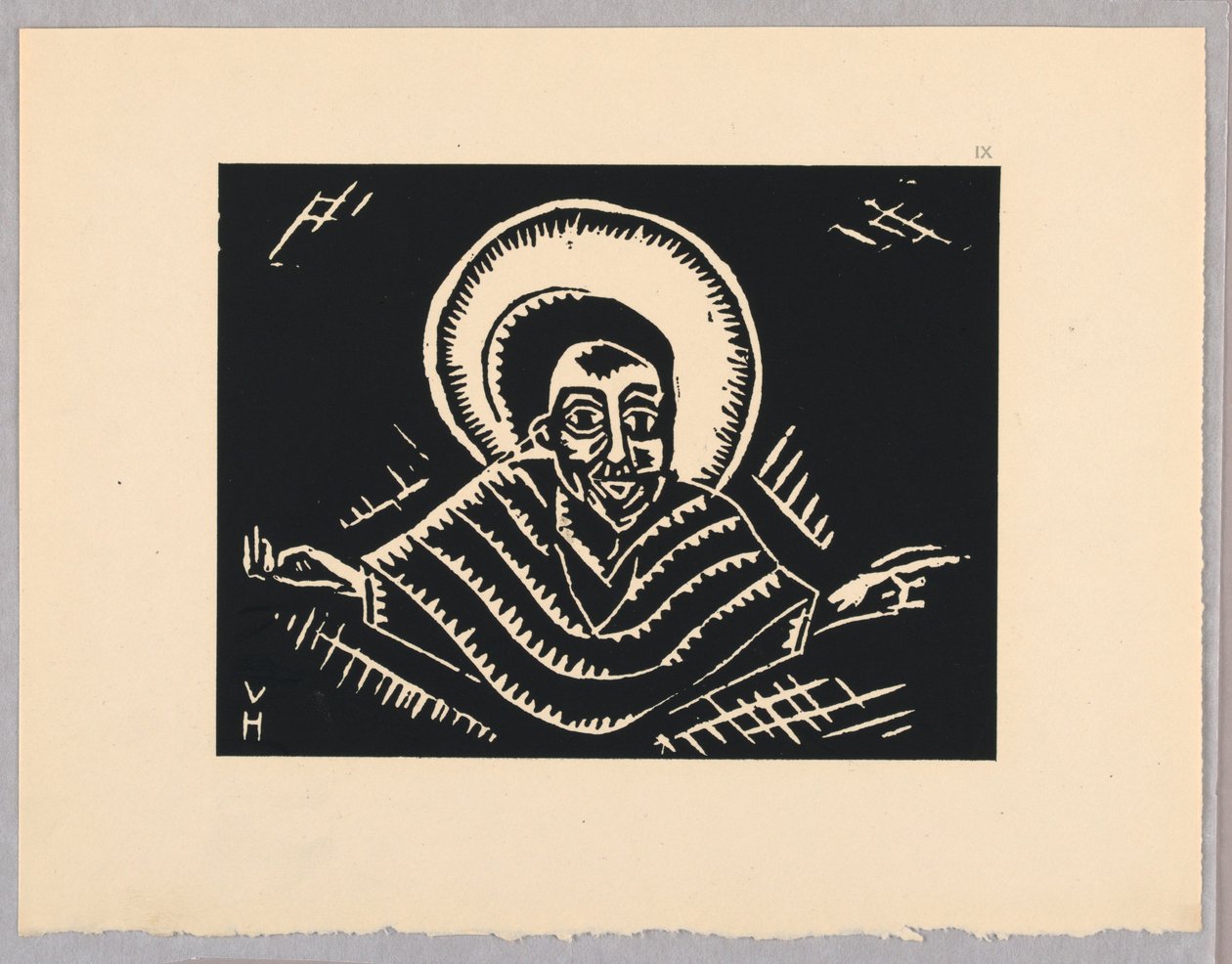 Print, Christos on the Last Judedom, Christ, Plate IX, Ethiopia, or Christos, Madonna and Saints, som jag såg i belysningen av den gamla etiopiska Codex -portföljen av Unbekannt