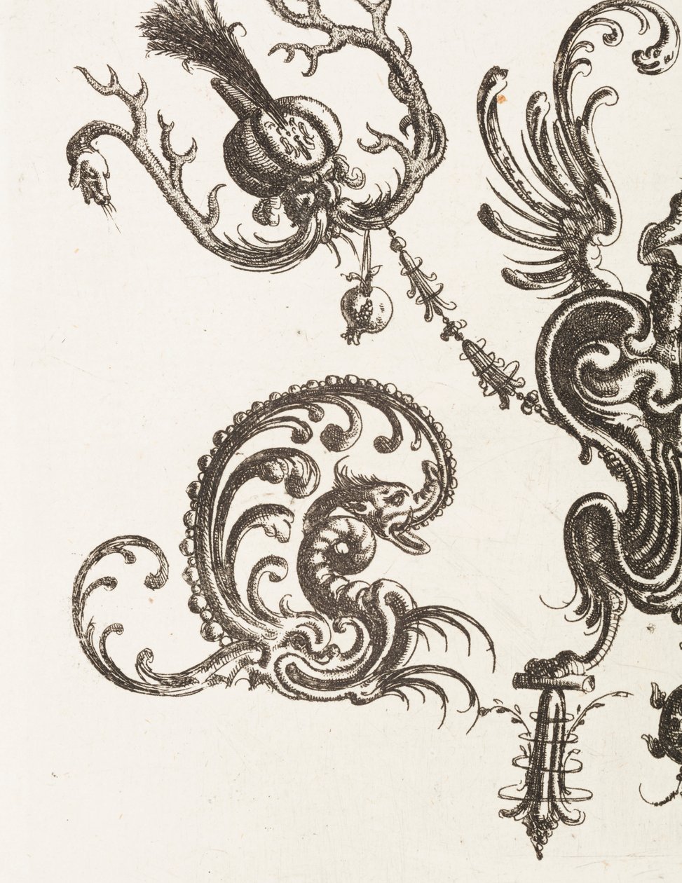 Tryck, tavla 48, från New Grotteßken Buch (New Grotesque Book), 1610 av Unbekannt