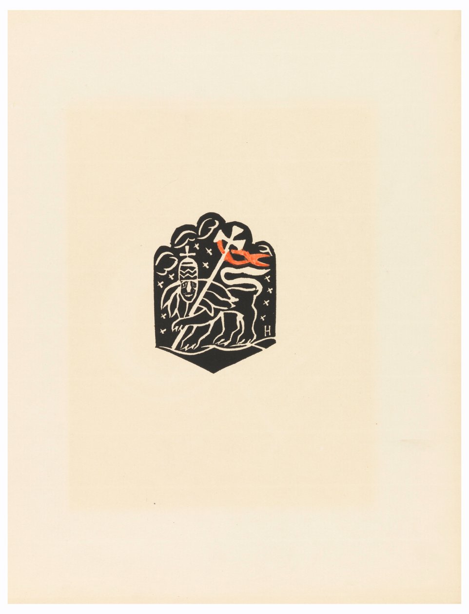 Print, Vignette, Plate X, Ethiopia, or Christos, Madonna and Saints, som jag såg i belysningen av den gamla etiopiska Codex -portföljen, 1920 av Unbekannt