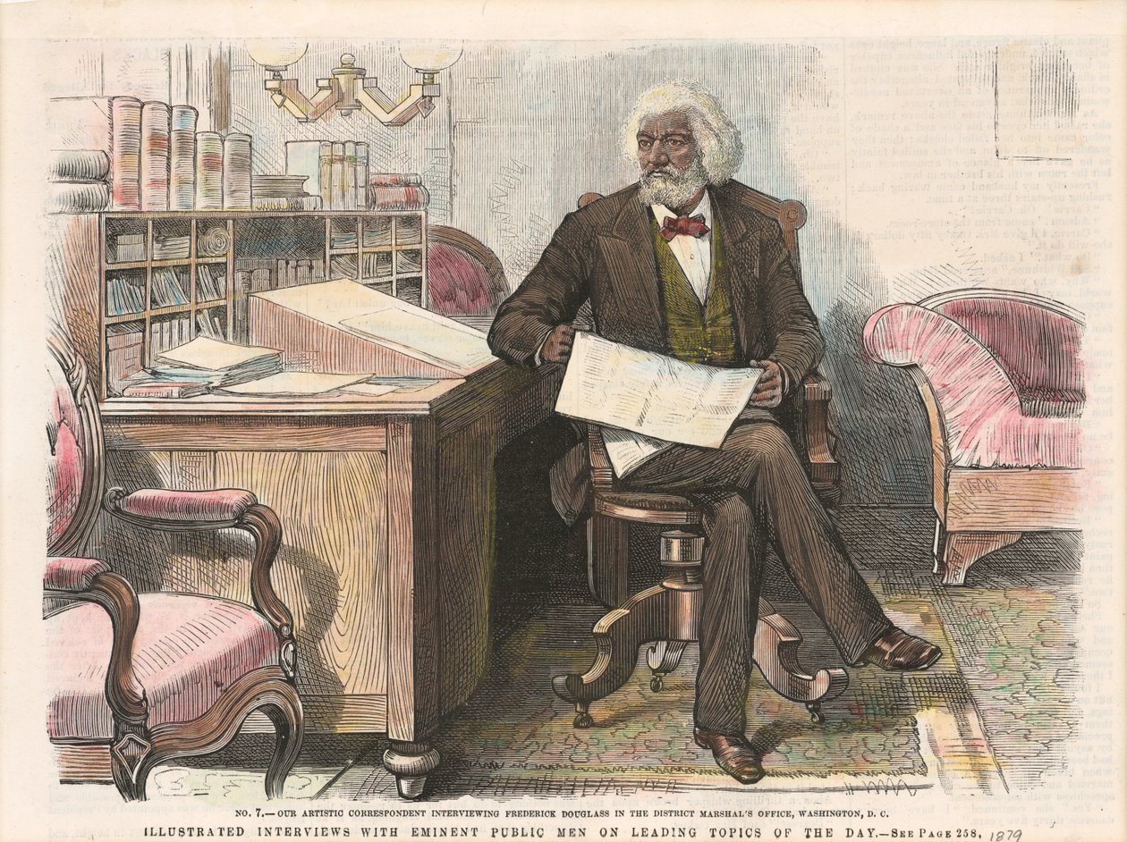Tryck av Frederick Douglass, ca. 1879. av Unbekannt
