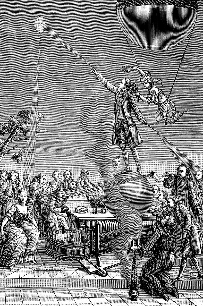 Tryck som satiriserar Franz Anton Mesmer, 1784 av Unbekannt