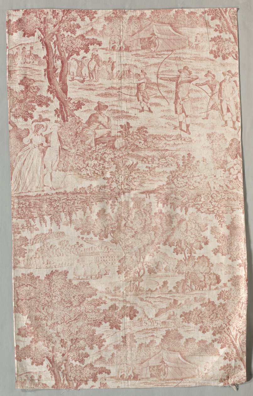 Tryckt bomullstyg, ca. 1790. av Unbekannt