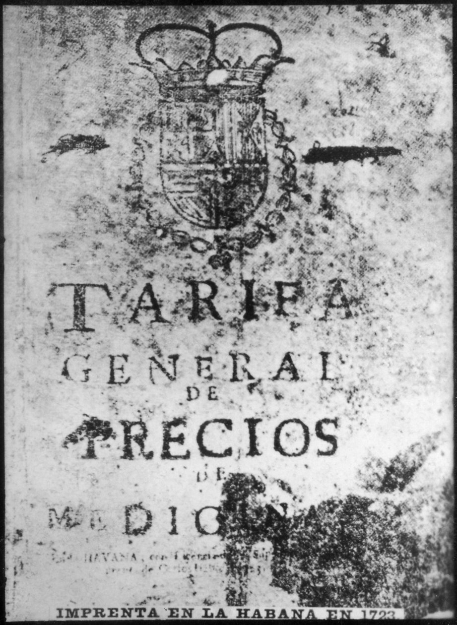 Tryckpress i Havanna 1723, 1920-talet av Unbekannt