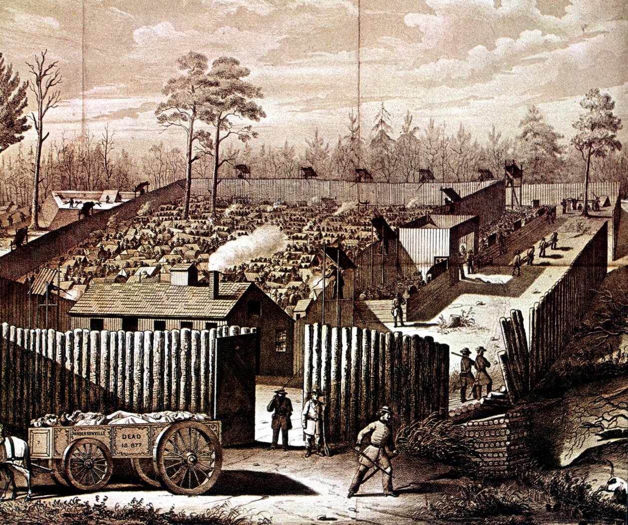 Fängelselager i Andersonville, Georgia, amerikanska inbördeskriget, 1861-1865 av Unbekannt