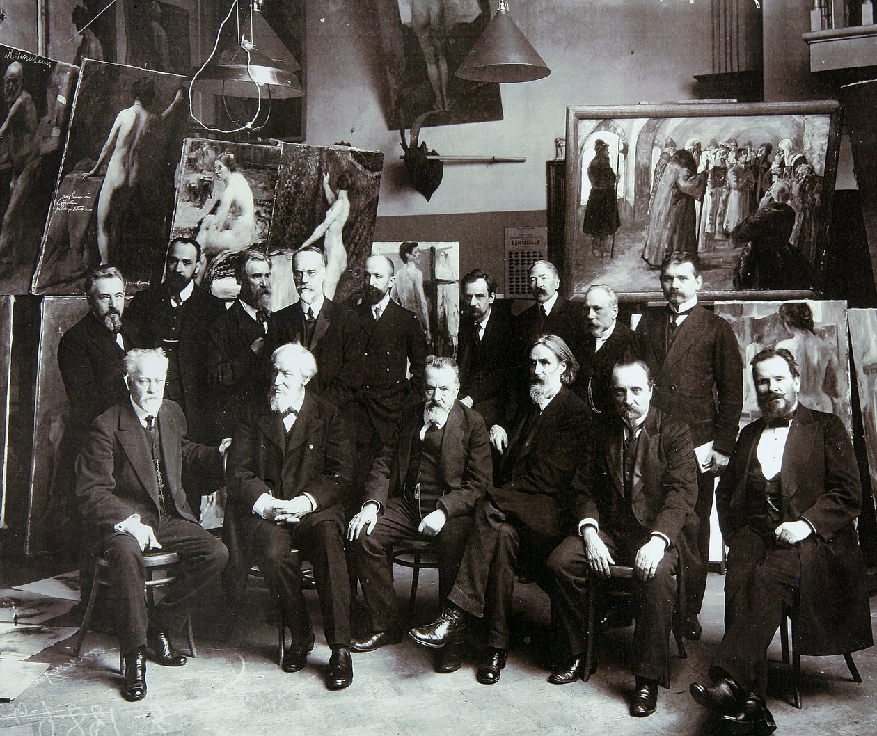 Professorer vid Ryska konstakademin, 1913 av Unbekannt