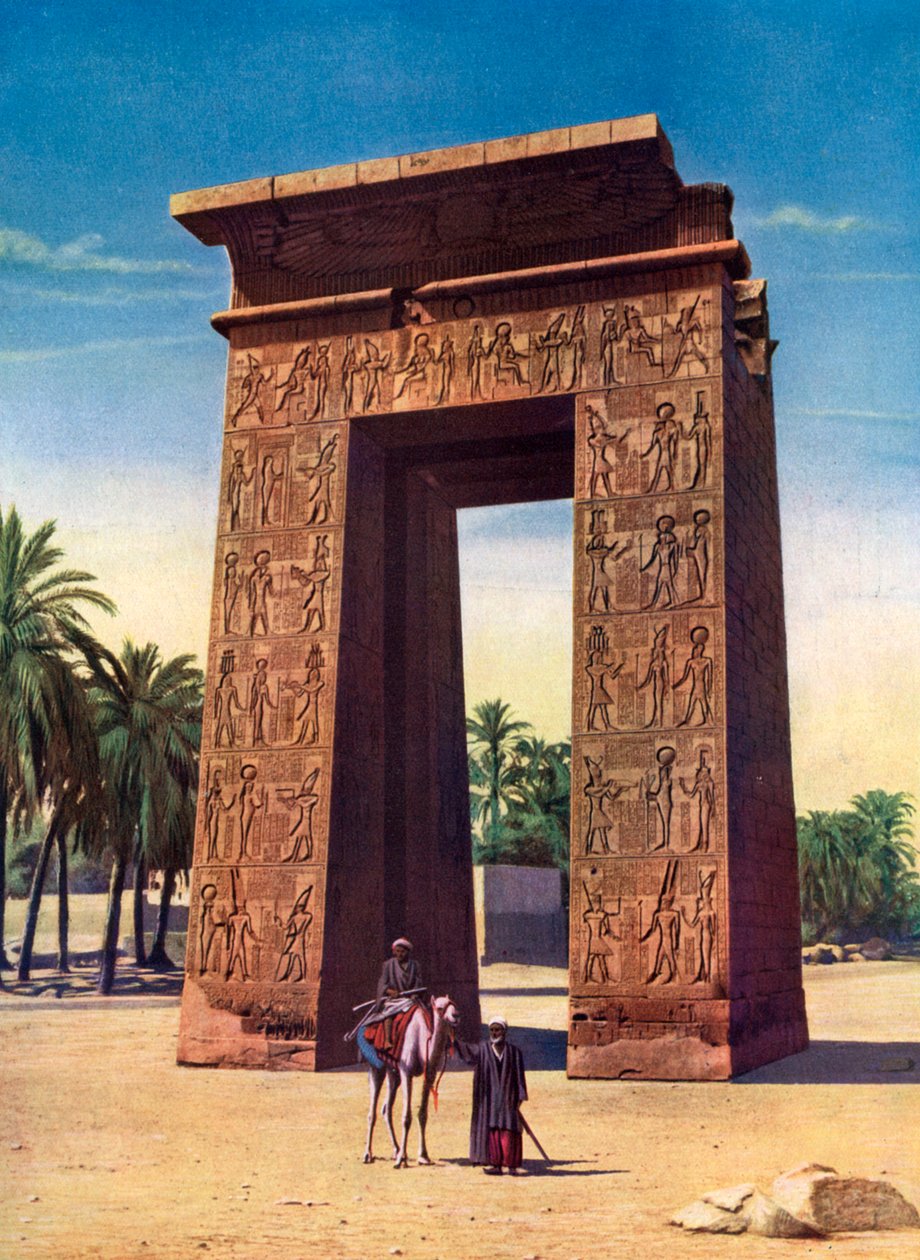 Propylon av den tredje Ptolemaios i Karnak, Egypten, 1933-1934 av Unbekannt