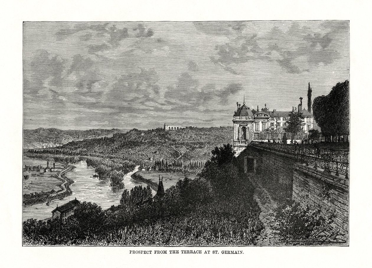 Prospekt från terrassen i St Germain, Frankrike, 1879 av Unbekannt