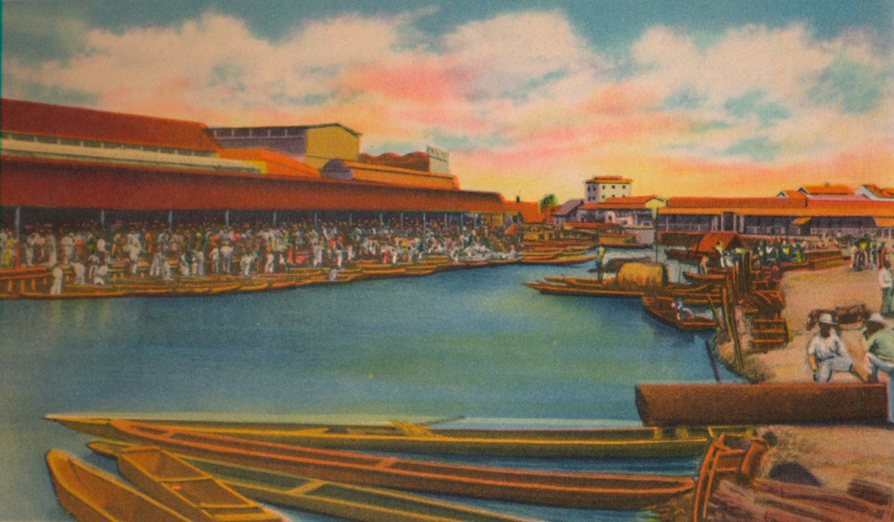 Offentlig marknad, Barranquilla, c1940-talet av Unbekannt
