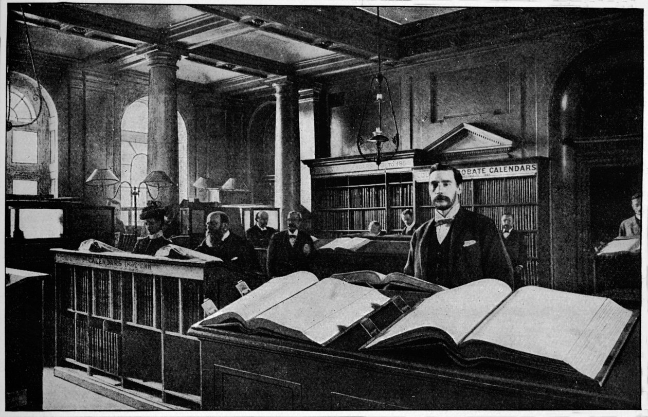 Offentligt sökrum vid Probate Registry, Somerset House, London, c1901 1901 av Unbekannt