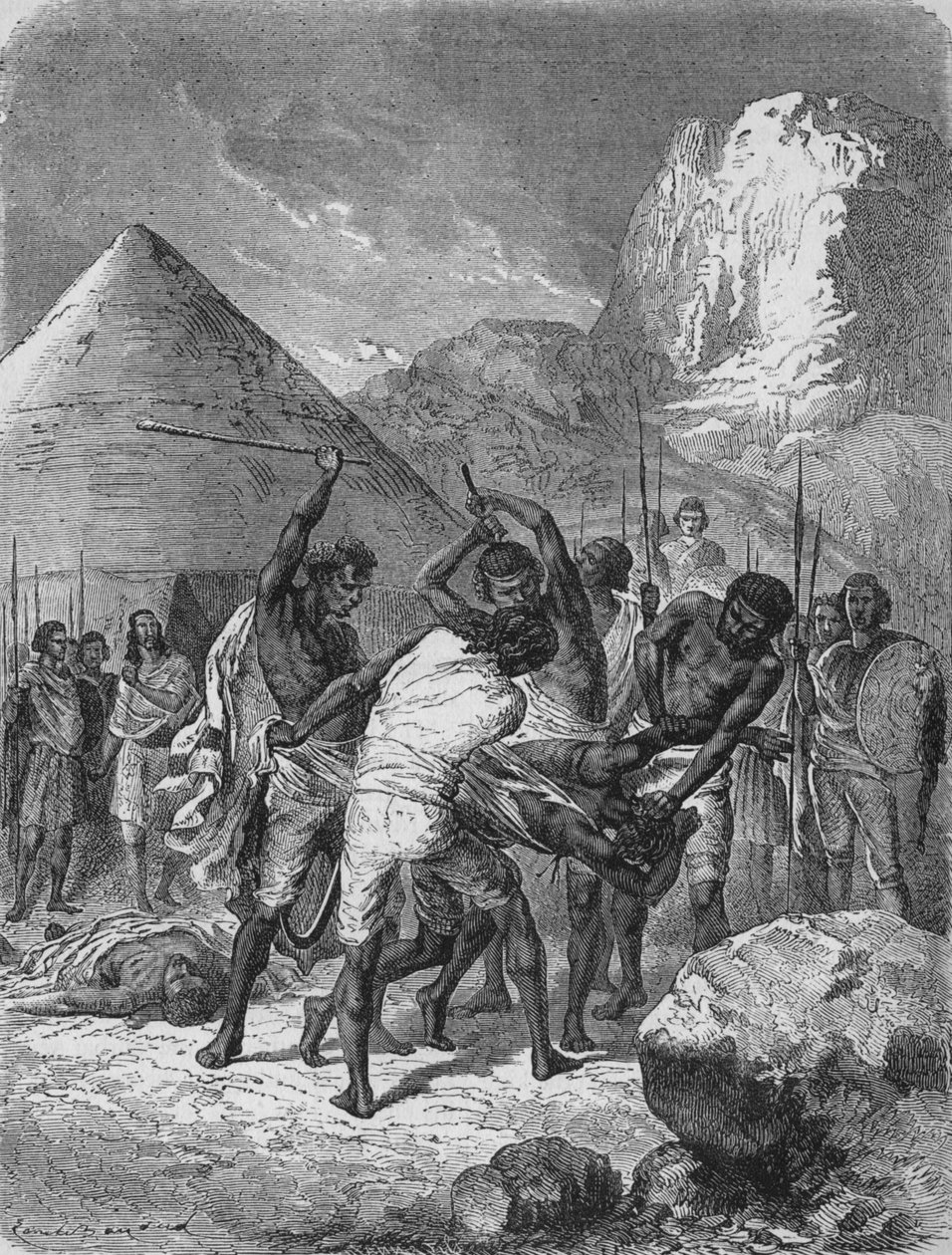 Bestraffning av abessiniska fångar, c1880 av Unbekannt