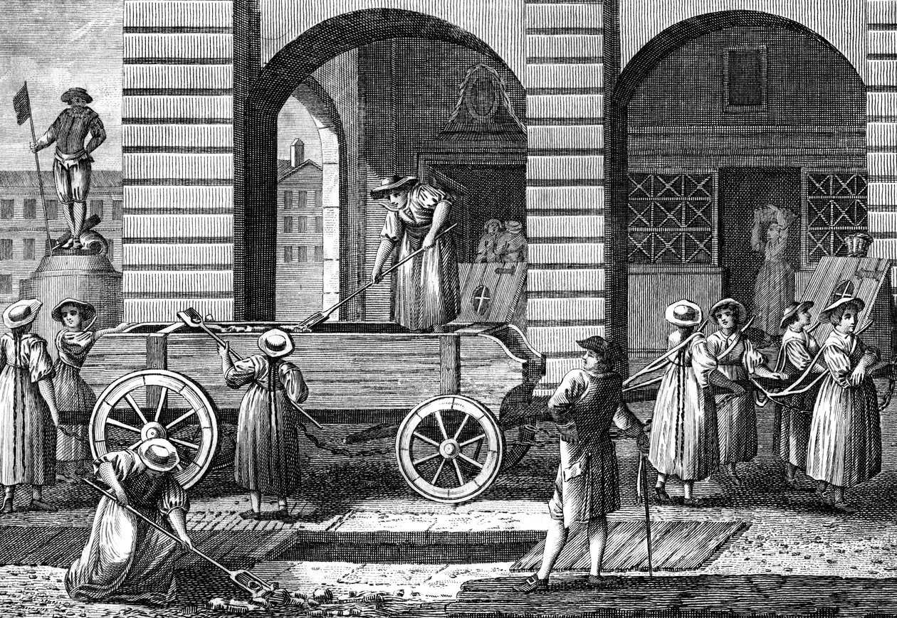 Bestraffning av prostituerade i Schweiz, c1700-talet av Unbekannt