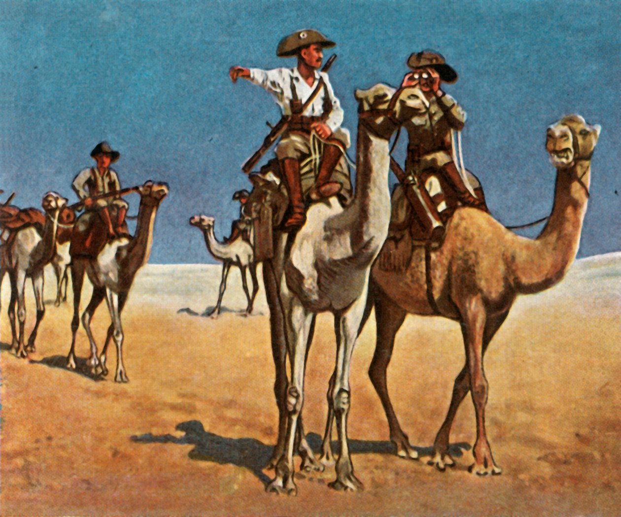 Jag förföljer Simon-Copper-Hottentotts i Kalahariöknen, 16 mars 1908, 1936. av Unbekannt