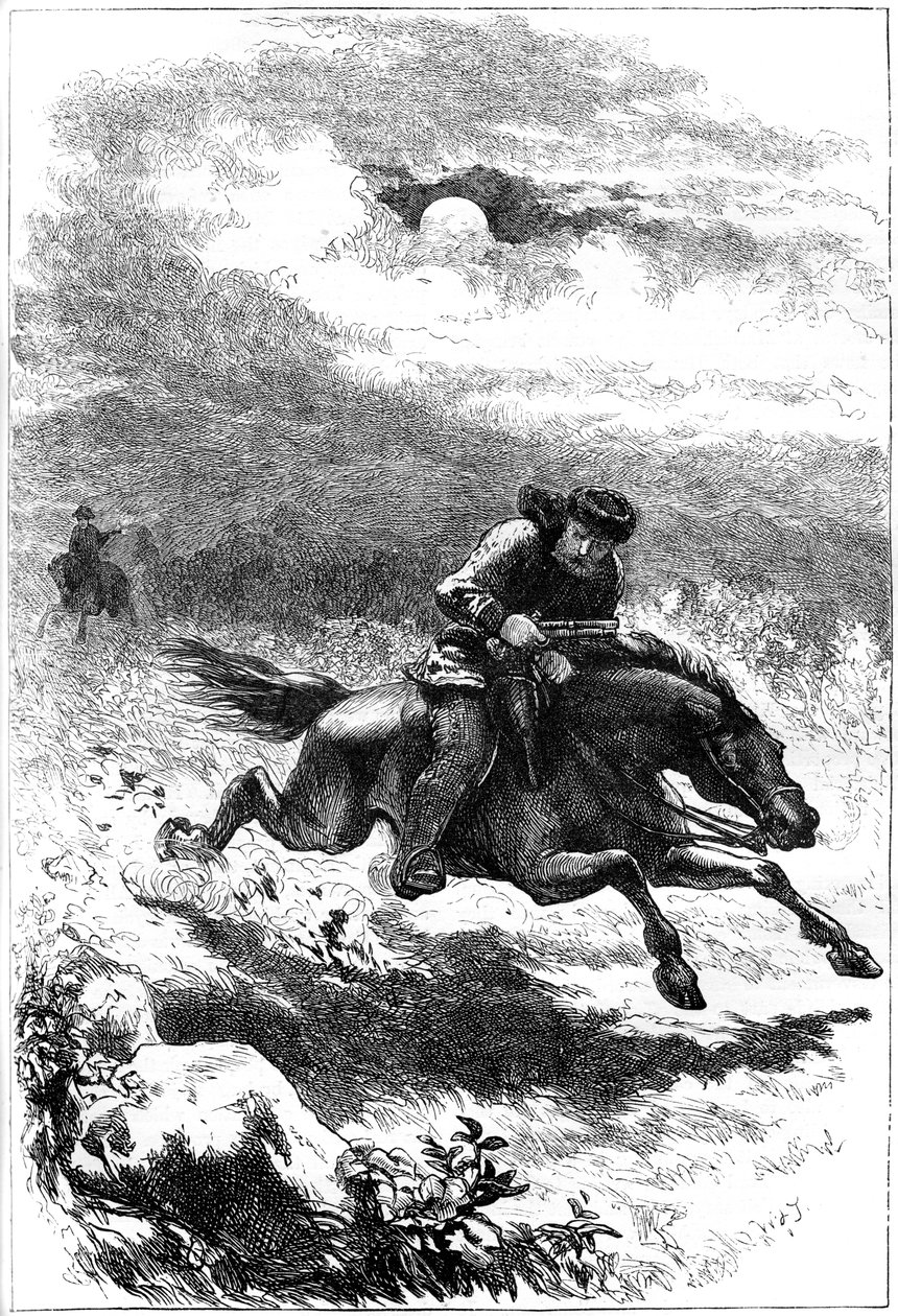 Jaget efter Paul Revere, scouten, 1775 c1880 av Unbekannt
