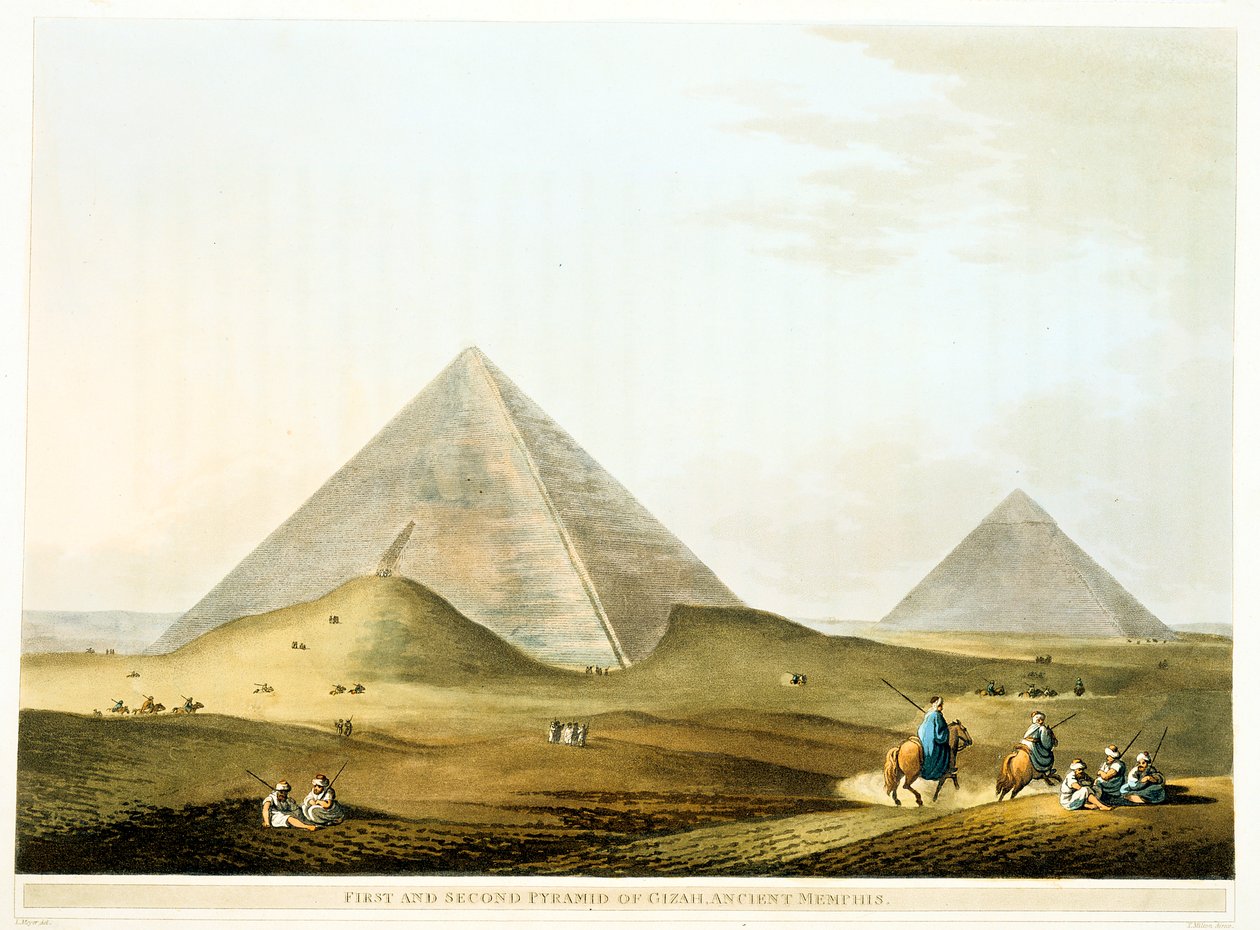 Pyramiderna i Giza, Egypten, 4:e dynastin, Gamla kungariket, 2500-talet f.Kr. 1801 av Unbekannt