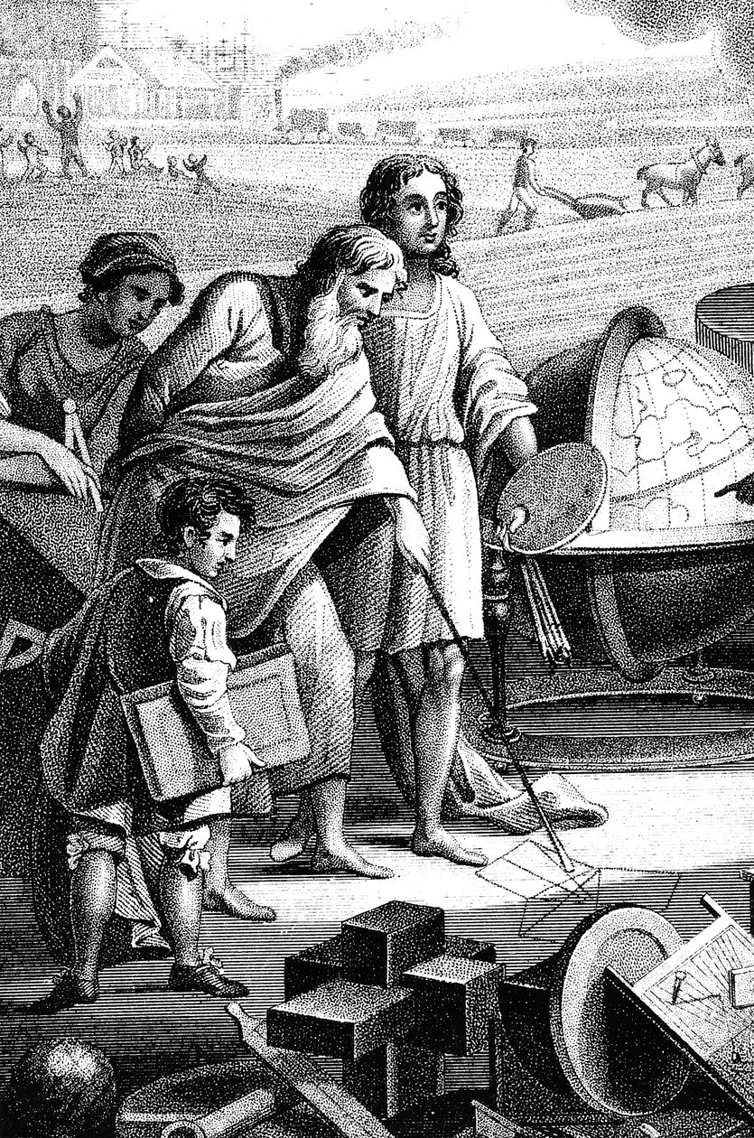 Pythagoras, antik grekisk matematiker och filosof, 600-talet f.Kr. 1833 av Unbekannt
