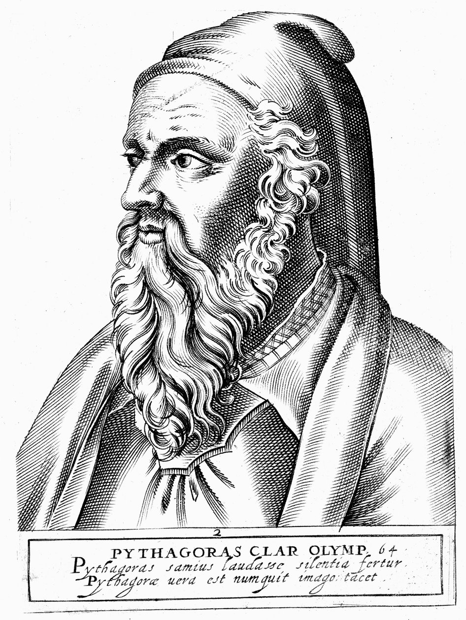 Pythagoras c560 - 480 f.Kr., grekisk filosof och vetenskapsman av Unbekannt