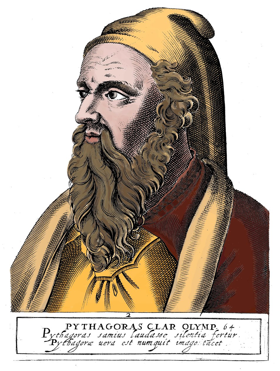 Pythagoras c560 - 480 f.Kr., grekisk filosof och vetenskapsman av Unbekannt