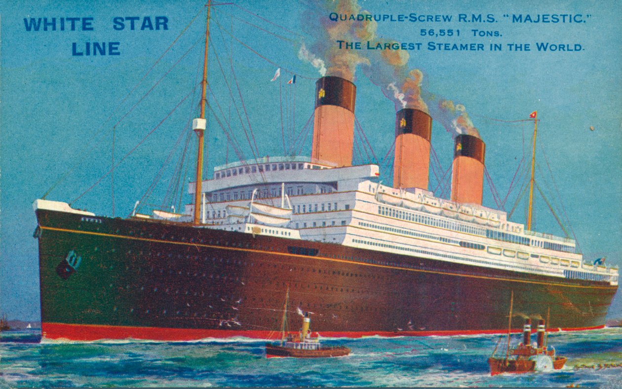 Fyra skruv R.M.S Majestic of the White Star Line, c1920-talet av Unbekannt