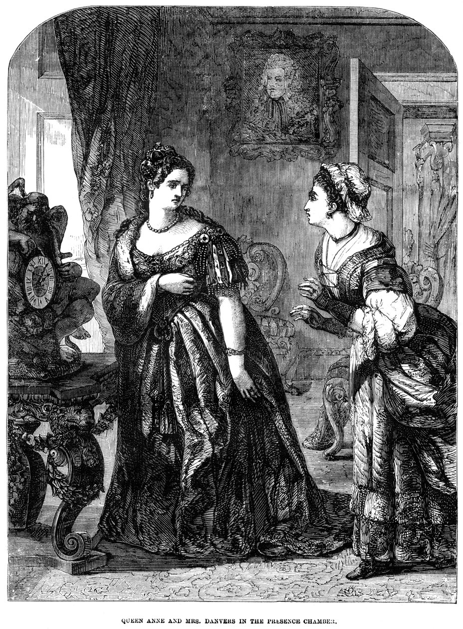 Drottning Anne 1665-1714 och fru Danvers i närvarokammaren av Unbekannt