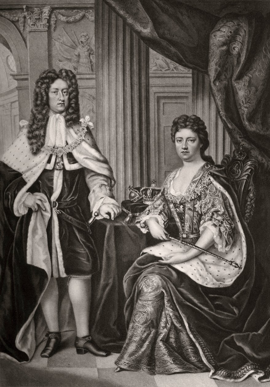 Drottning Anne och Prins George av Danmark, sent 1600-tal eller tidigt 1700-tal 1906 av Unbekannt
