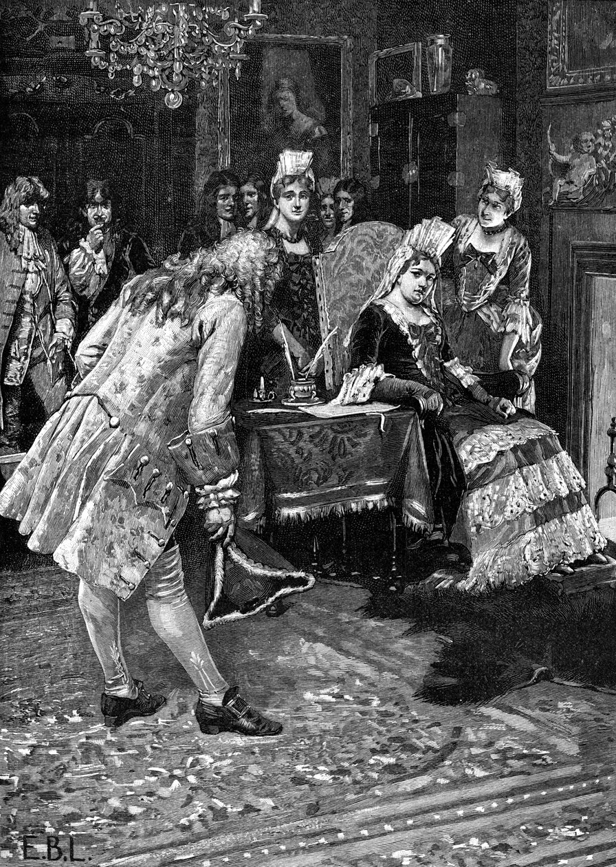 Drottning Anne tar emot hertigen av Marlborough, 1800-talet av Unbekannt
