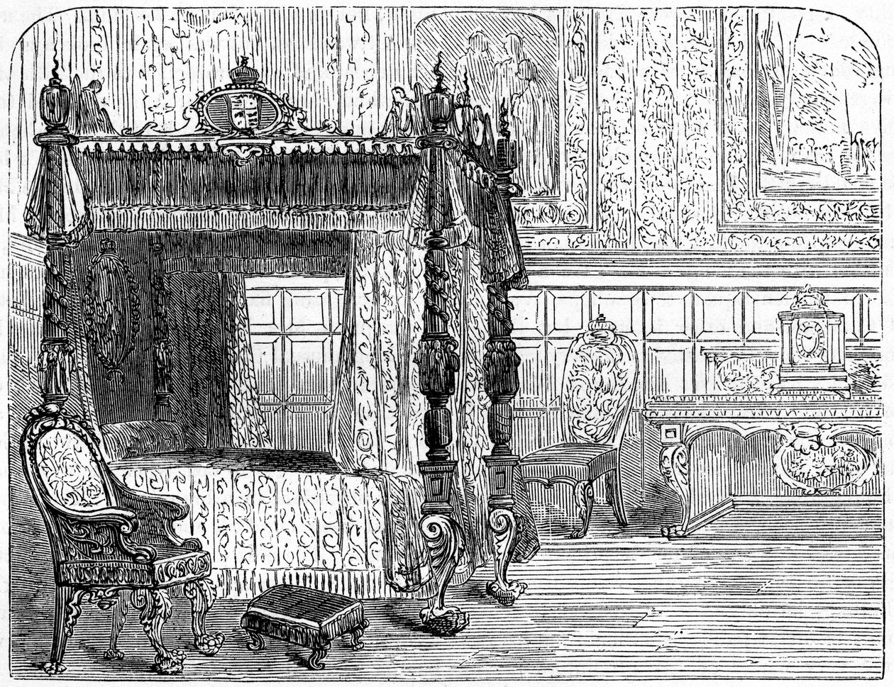 Queen Annes 1665-1714 sängkammare, 1700-talet 1800-talet av Unbekannt