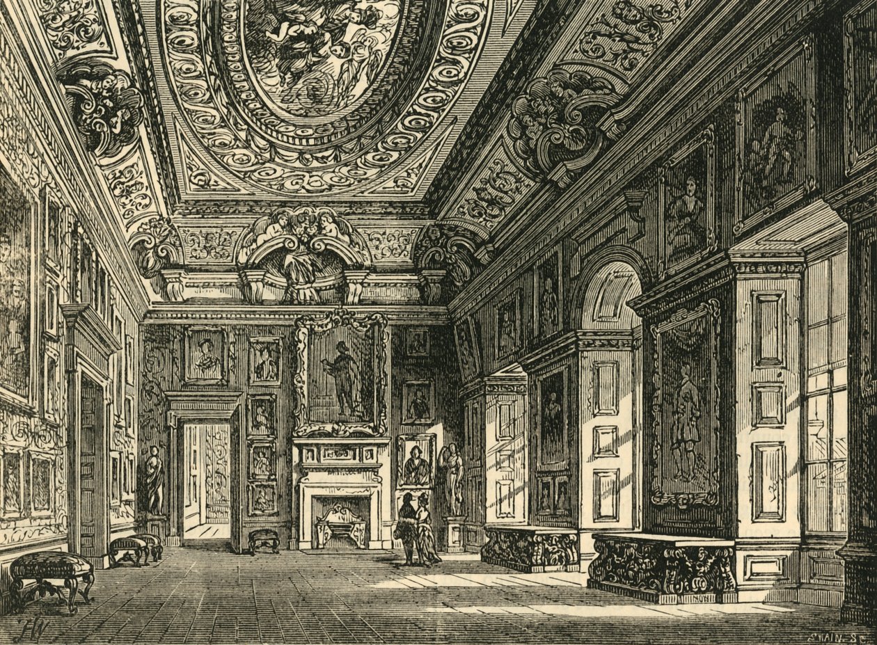 Drottning Carolines salong, Kensington Palace, c1876. av Unbekannt