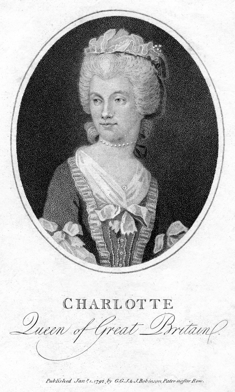 Drottning Charlotte, drottninggemål av George III, 1792 av Unbekannt