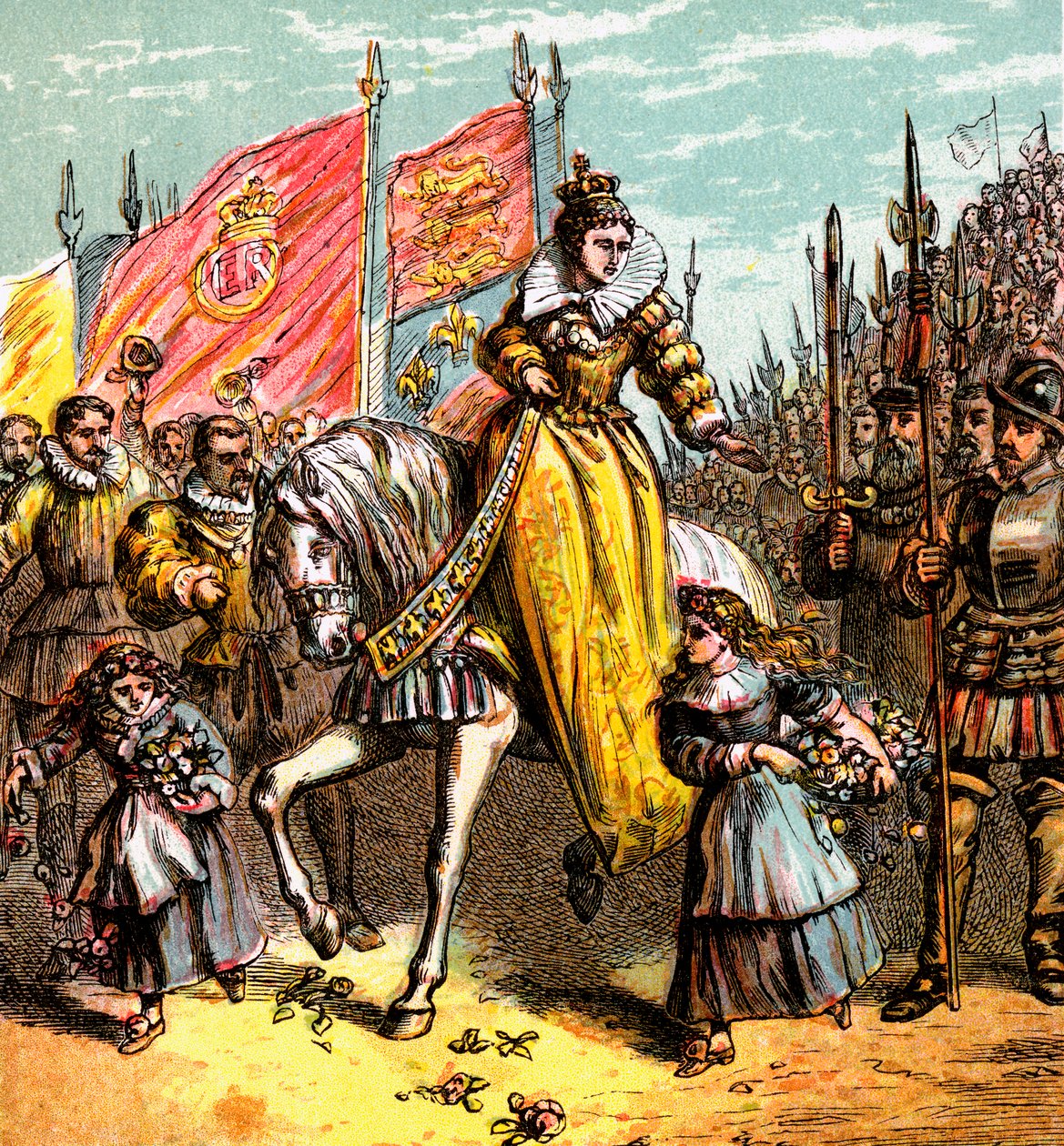 Drottning Elizabeths tillträde, 1558, c1850 av Unbekannt