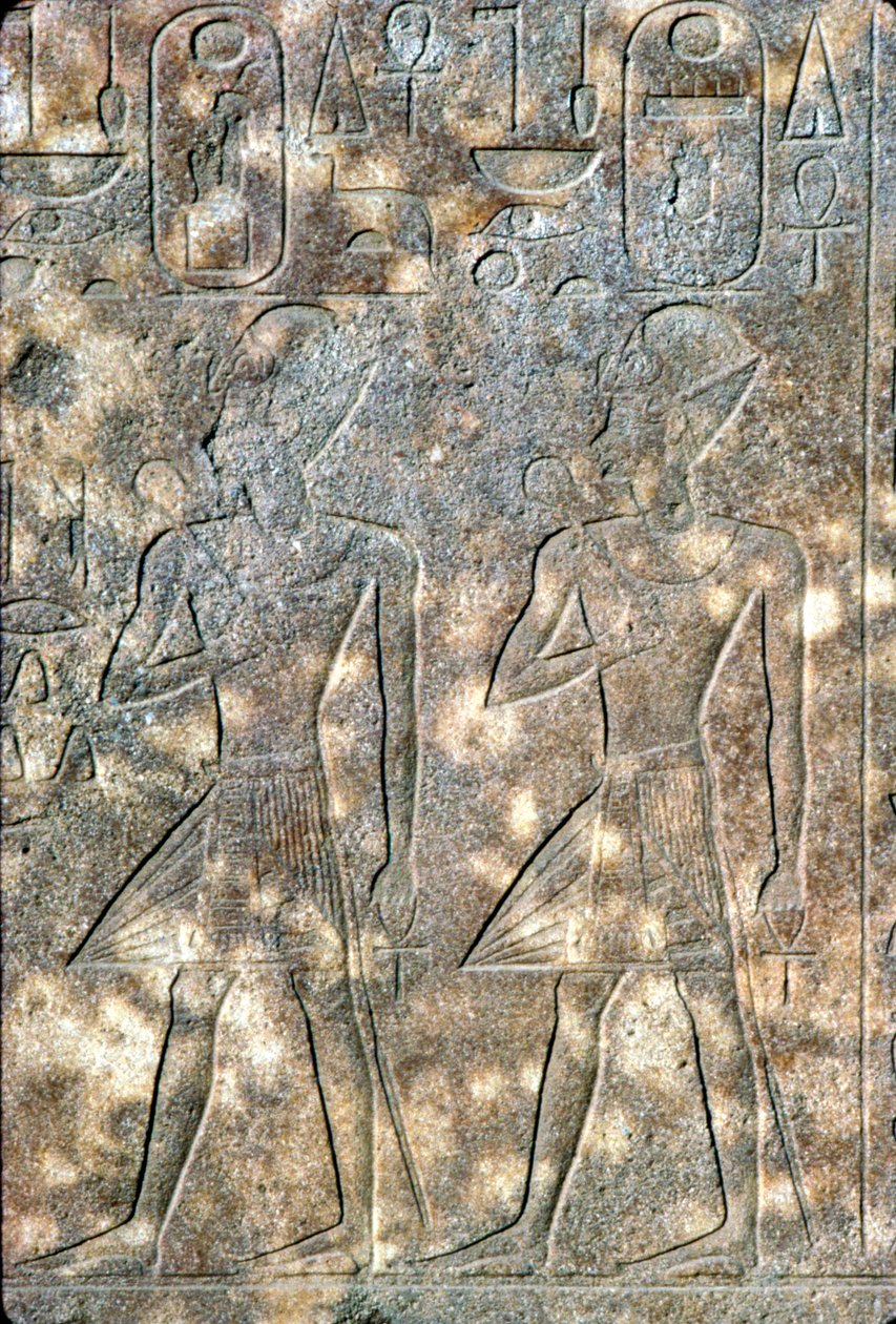 Drottning Hatshepsut och hennes medregent farao Thutmosis III, 18:e dynastin. c1503-1483 f.Kr av Unbekannt