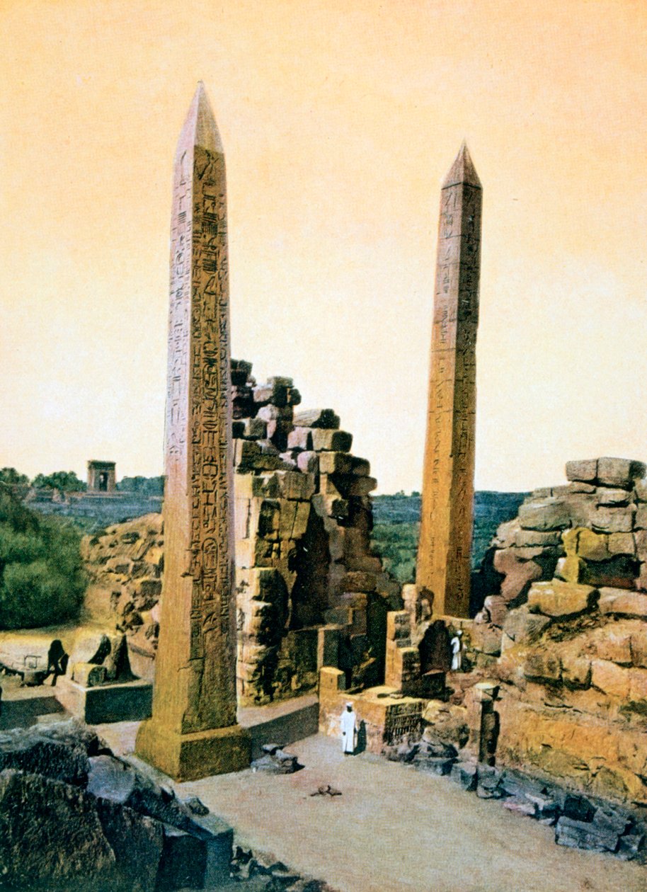 Drottning Hatshepsut-obelisken, Amuntemplet, Karnak, Luxor, Egypten, 1900-talet av Unbekannt