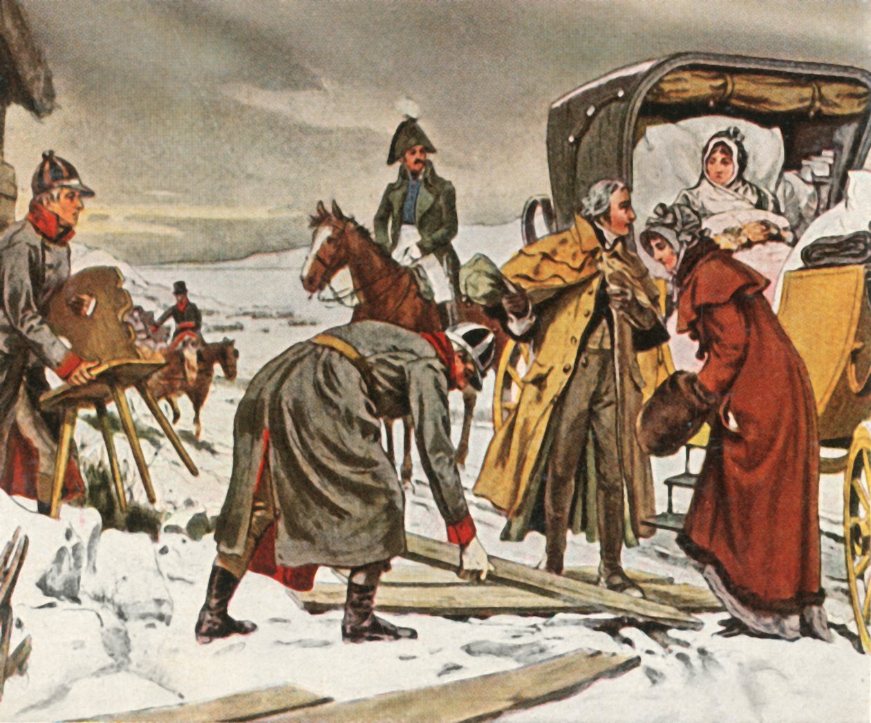 Drottning Louise på flyget till Memel, 5 januari 1807, 1936. av Unbekannt