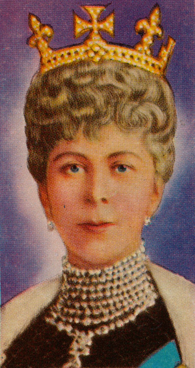 Queen Mary, gemål till kung George V, vid sin första statsöppning av parlamentet, 1911 1935 av Unbekannt