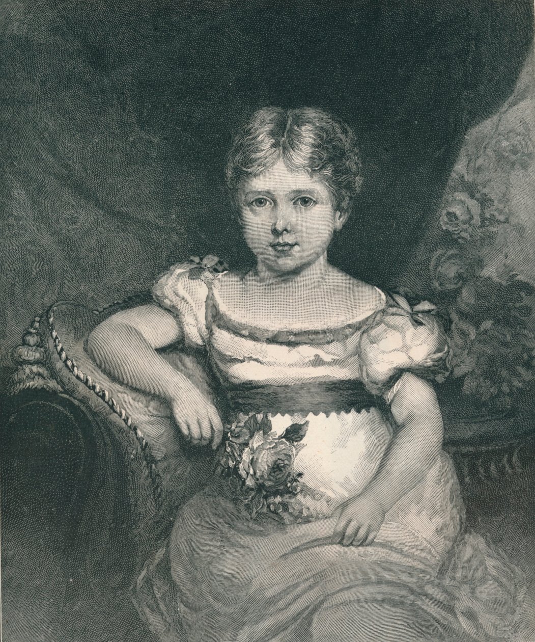 Drottning Victoria 1819-1901, sex år gammal, 1894 av Unbekannt