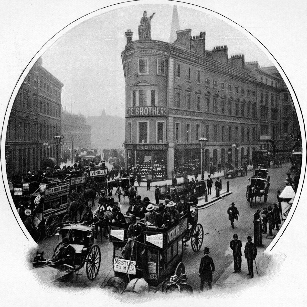 Queen Victoria Street korsning med Cannon Street, City of London, c1903 1903 av Unbekannt