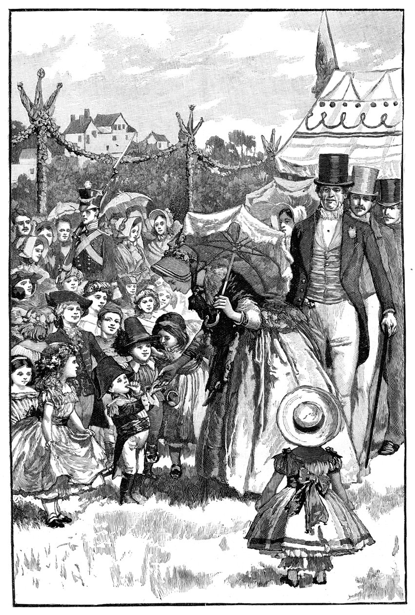 Drottning Victoria och Prins Albert vid en fest i Coburg, Tyskland, c1840-talet, 1900 av Unbekannt