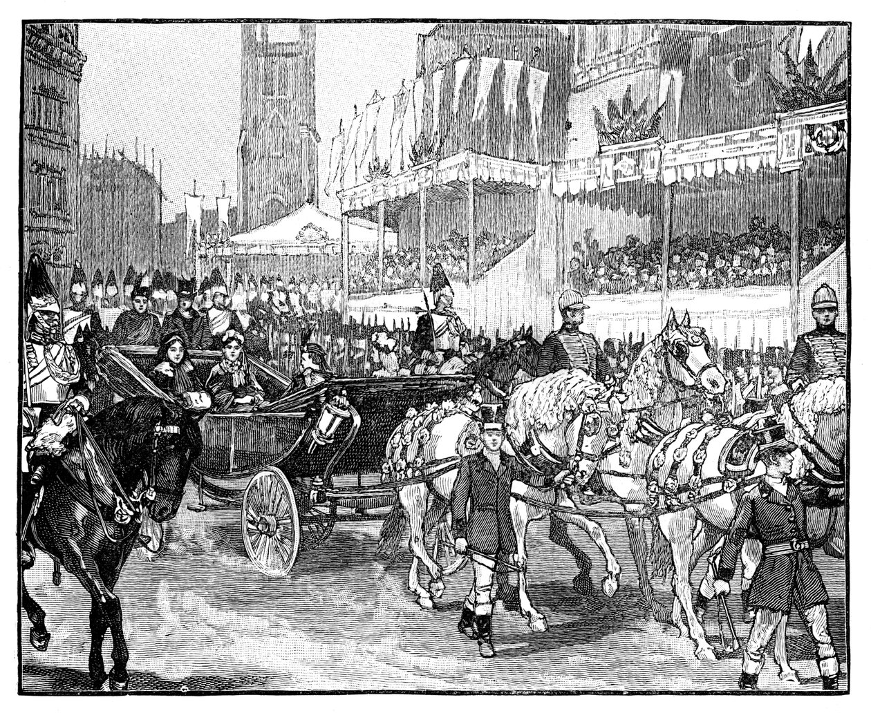 Drottning Victoria öppnar Holborn Viaduct, London, 1869 av Unbekannt