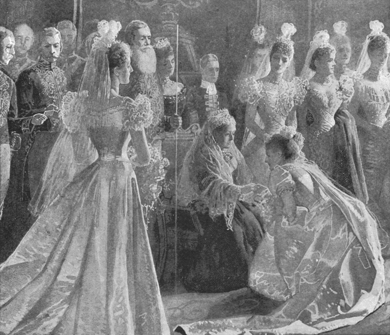 Queen Victorias Diamond Jubilee: Salongen i Buckingham Palace, 11 maj 1897, 1901. av Unbekannt