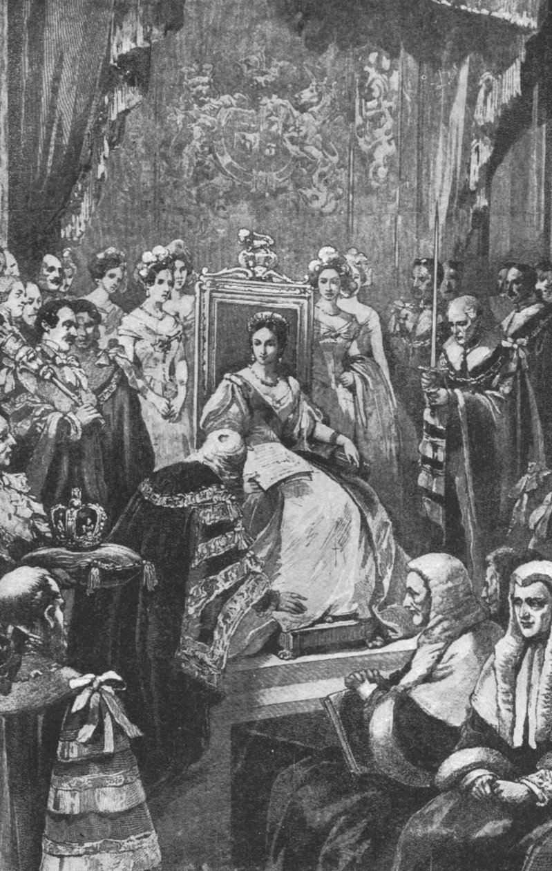 Drottning Victorias första parlament: Invigningsceremonin, 20 november 1837, 1901. av Unbekannt