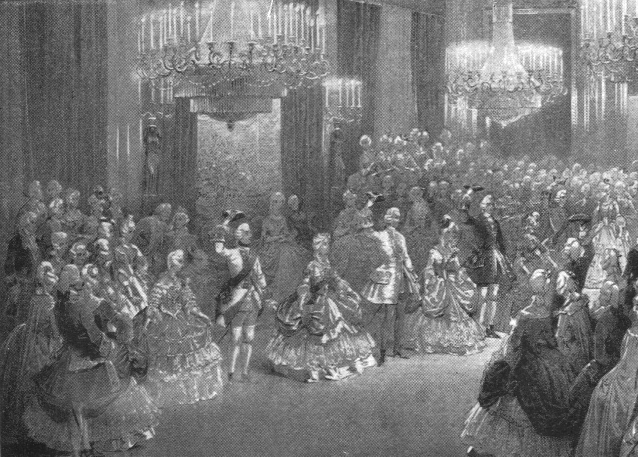Queen Victorias Georgian Costume Ball på Buckingham Palace, 6 januari 1845, 1901. av Unbekannt
