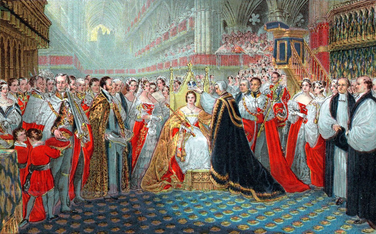Drottning Victorias kröning, 1837 1887 av Unbekannt