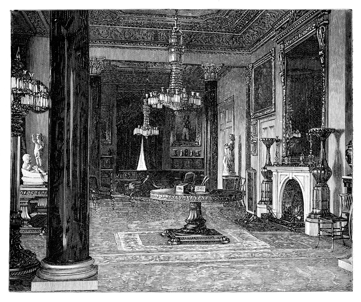 Drottning Victorias salong, Osborne House, Isle of Wight av Unbekannt