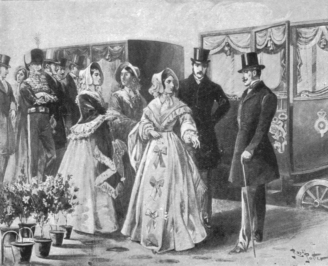 Drottning Victorias första tågresa, från Slough till Paddington, 13 juni 1842, 1901. av Unbekannt