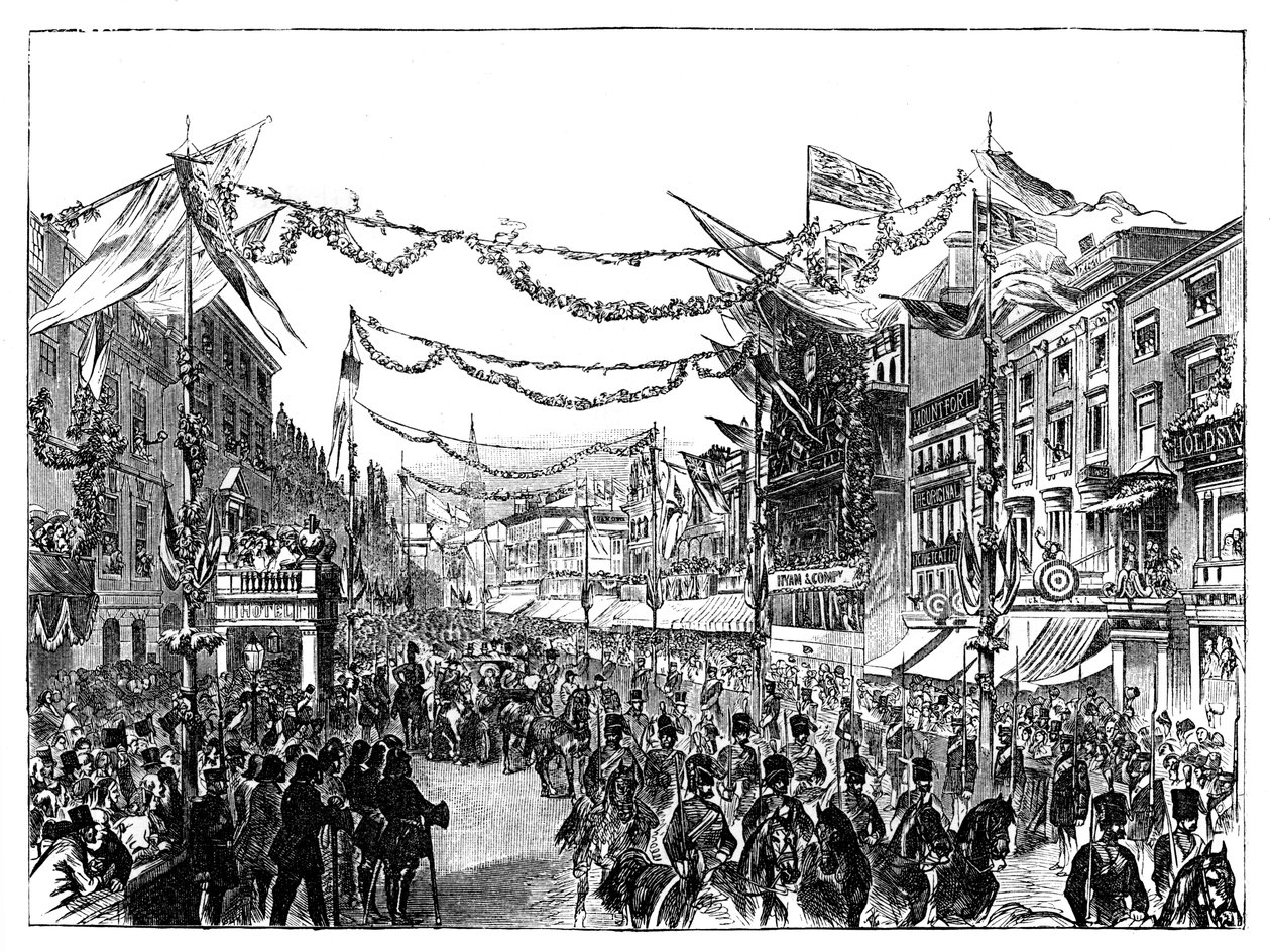 Drottning Victorias besök i Birmingham 1858 av Unbekannt
