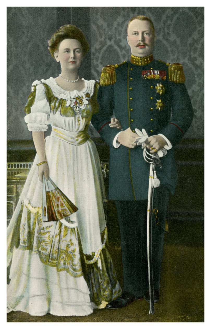Drottning Wilhelmina och Prins Henrik av Nederländerna, c1900-c1910-tal av Unbekannt