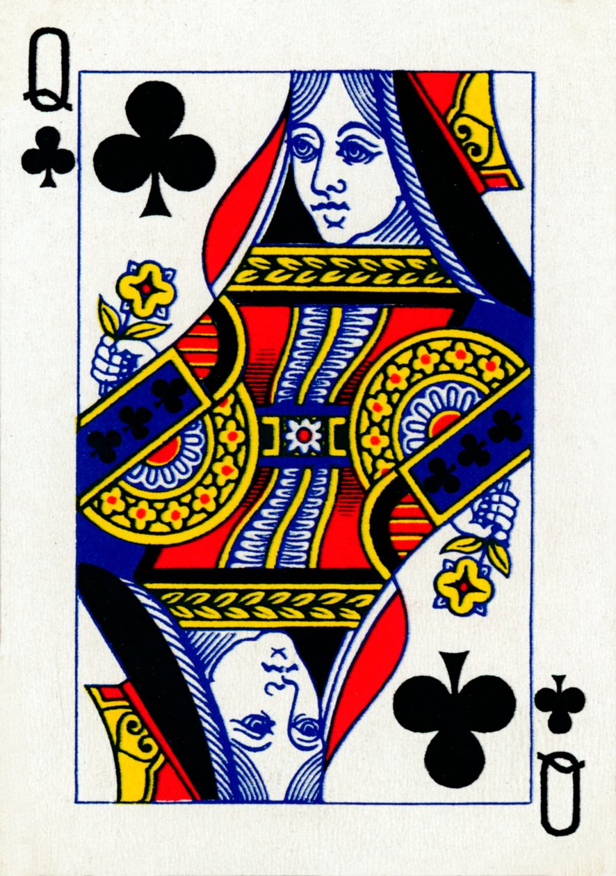 Queen of Clubs från en kortlek med Goodall & Son Ltd.-spelkort, c1940 av Unbekannt