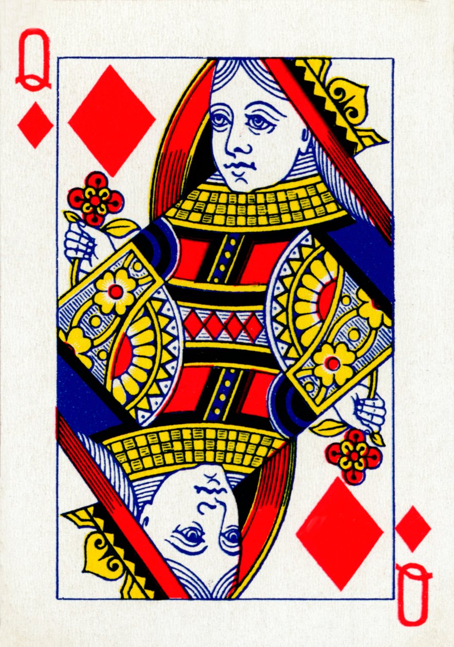 Queen of Diamonds från en kortlek med Goodall & Son Ltd.-spelkort, c1940 av Unbekannt