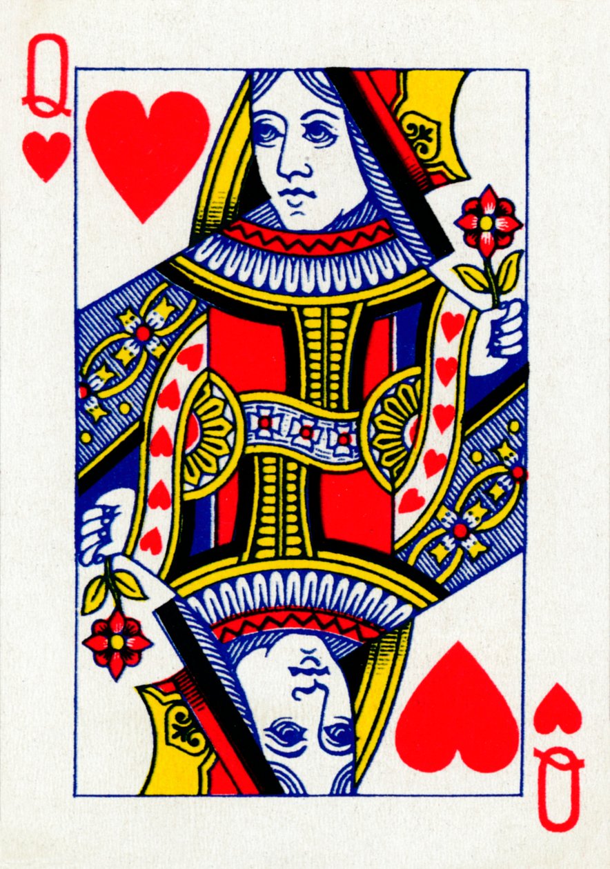 Queen of Hearts från en kortlek med Goodall & Son Ltd. spelkort, c1940 av Unbekannt