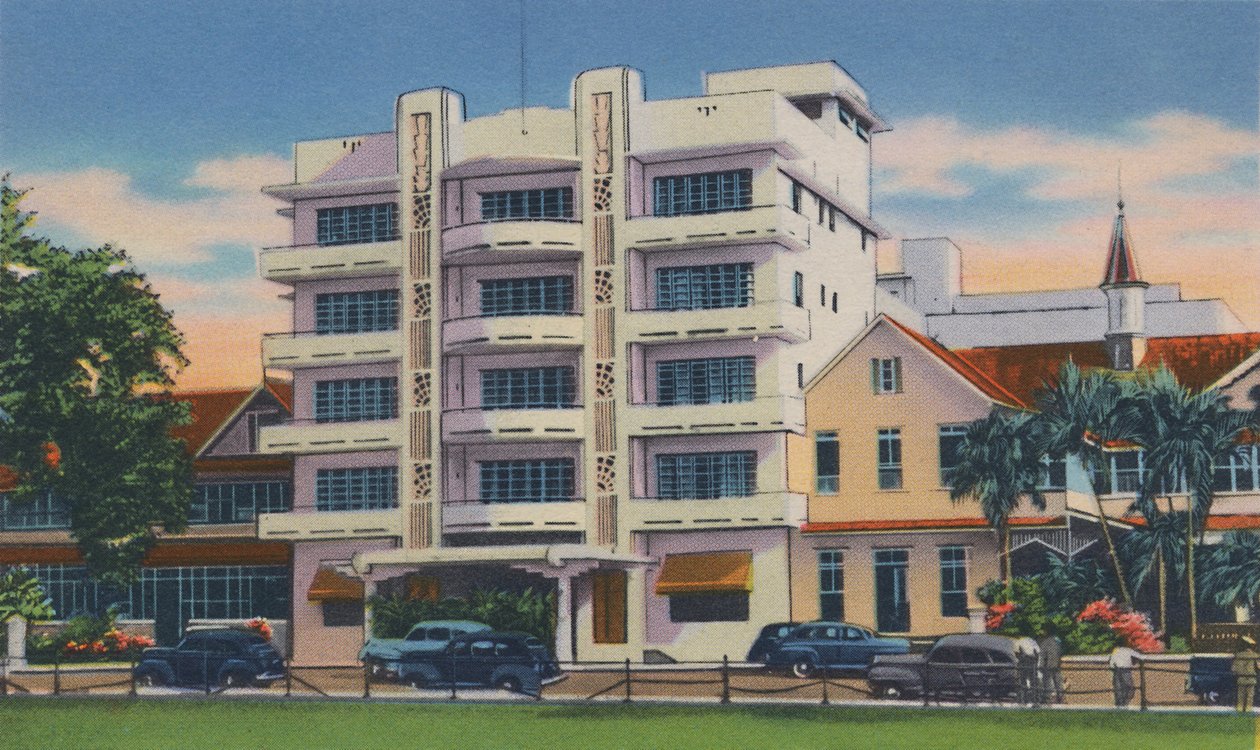 Queens Park Hotel, Port of Spain, Trinidad, B.W.I., ca 1940-talet, ca 1940-talet. av Unbekannt
